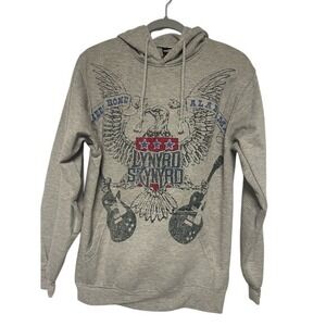 Lynyrd Skynyrd Seeet Home Alabama Gray Hoodie Mens Large